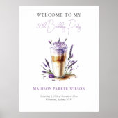 Personalisierter Lavendel-Kaffee Geburtstag Willko Poster (Vorne)