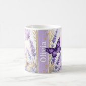 Personalisierter Lavendel-Schmetterling Klassische Kaffeetasse (Mittel)