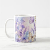 Personalisierter Lavendel-Schmetterling Klassische Kaffeetasse (Links)