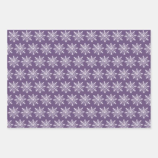 Personalisierter Lavender Frohe Weihnachtsbaumskri Geschenkpapier Set (Vorderseite 3)