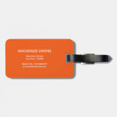Personalisierter, lebendiger Blütentag Gepäckanhänger (Rückseite horizontal)