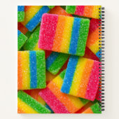 Personalisierter Lebendiger Regenbogen-Süßigkeiten Notizblock (Rückseite)