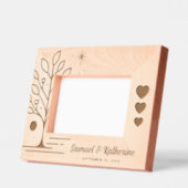 Personalisierter Lebensbaum aus Holz zum Jubiläum Geätzte Rahmen (Links)