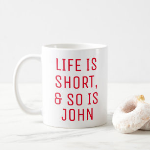 Personalisierter Lebensmotto-Spruch-Becher mit Hum Kaffeetasse