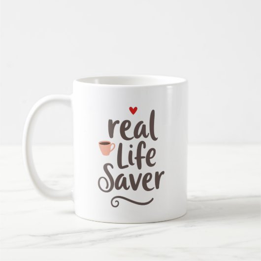 Personalisierter Lebensretter Kaffeetasse (Links)