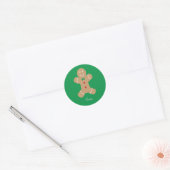 Personalisierter Lebkuchenmann mit Name Runder Aufkleber (Umschlag)
