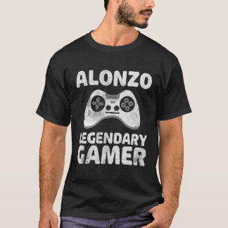 Personalisierter Legendär - Alonzo-Name-Videospiel T-Shirt