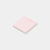 Personalisierter Lehrer am Schreibtisch aus Rosa Post-it Klebezettel (angewinkelt)