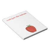 Personalisierter Lehrer-Apfel-Klassenzimmer-Schrei Notizblock (angewinkelt)