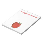 Personalisierter Lehrer-Apfel-Klassenzimmer-Schrei Notizblock (Rotiert)