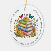 Personalisierter Lehrer - Bibliothekare Alterung Keramik Ornament (Links)