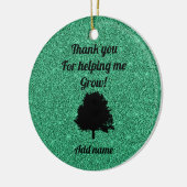 Personalisierter Lehrer/Bossschmuck Keramik Ornament (Links)