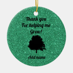 Personalisierter Lehrer/Bossverzierungsgeschenk Keramik Ornament