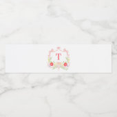 Personalisierter Lehrer | Class Monogram Wappen Wasserflaschenetikett (Einzelnes Label)
