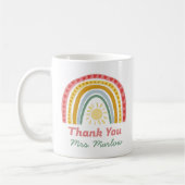 Personalisierter Lehrer Danke, dass Sie Rainbow-Ge Kaffeetasse (Links)