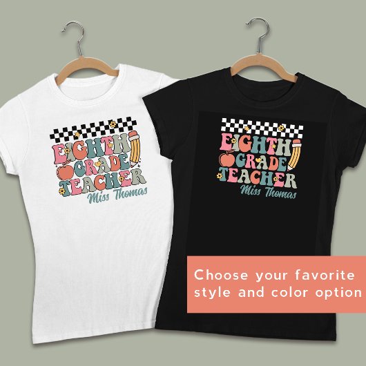 Personalisierter Lehrer der 8. Klasse T-Shirt