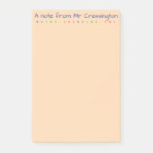 Personalisierter Lehrer Farbige Punkte Postit-Noti Post-it Klebezettel (Vorderseite)