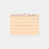 Personalisierter Lehrer - Farbige Punkte verschrau Post-it Klebezettel (Vorderseite)