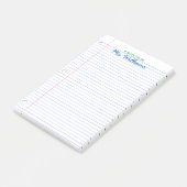 Personalisierter Lehrer für das Linken von Papier Post-it Klebezettel (angewinkelt)