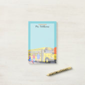 Personalisierter Lehrer für den Schulbus Post-it Klebezettel (Auf Schreibtisch)