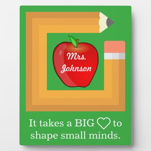 Personalisierter Lehrer für maßgeschneiderte Schul Fotoplatte (Vorderseite)