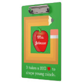 Personalisierter Lehrer für maßgeschneiderte Schul Klemmbrett (Links)