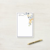 Personalisierter Lehrer grenzt an die Rose Wasserf Post-it Klebezettel (Auf Schreibtisch)