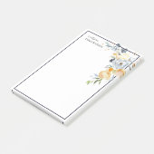 Personalisierter Lehrer grenzt an die Rose Wasserf Post-it Klebezettel (angewinkelt)