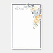 Personalisierter Lehrer grenzt an die Rose Wasserf Post-it Klebezettel (Vorderseite)