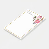 Personalisierter Lehrer grenzt an Rose im Herbst Post-it Klebezettel (angewinkelt)