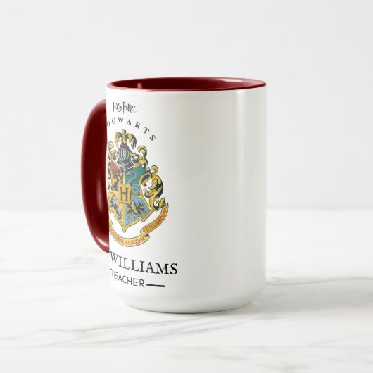 Personalisierter Lehrer | HARRY POTTER™-Abzeichen Tasse (Vorderseite Links)