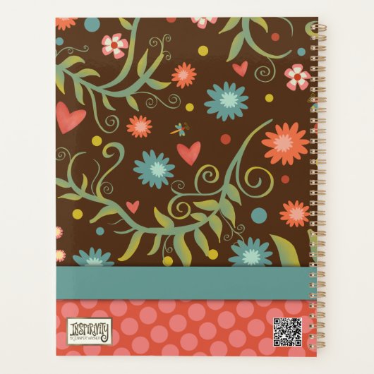 Personalisierter Lehrer Hübsche Libelle Planer (Rückseite)