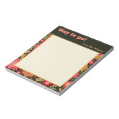 Personalisierter Lehrer Hübscher Blumenweg zum Geh Notizblock (Rotiert)