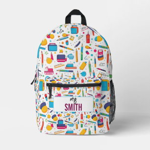 Personalisierter Lehrer - Individuelle Name zurück Bedruckter Rucksack