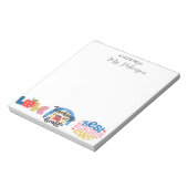 Personalisierter Lehrer je beste Lehrerin Notizblock (Rotiert)