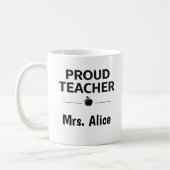 Personalisierter Lehrer-Kaffeebecher als Geschenk Kaffeetasse (Links)