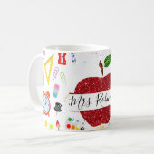 Personalisierter Lehrer Kaffeetasse (Vorderseite Links)