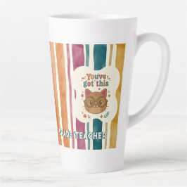 Personalisierter Lehrer-Katzenbecher | Benutzerdef Milchtasse