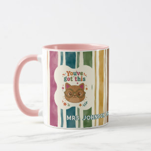 Personalisierter Lehrer-Katzenbecher Benutzerdef Tasse