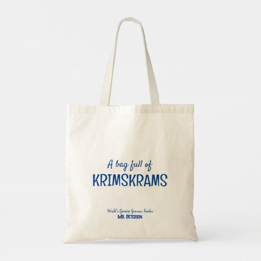 Personalisierter Lehrer Moderne Tasche (Rückseite)