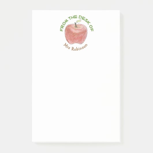 Personalisierter Lehrer - Nachhinweise Post-it Klebezettel (Vorderseite)