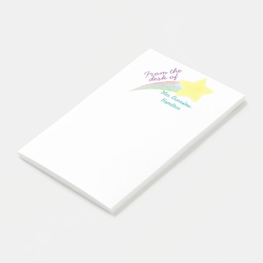 Personalisierter Lehrer - Nachhinweise Post-it Klebezettel (angewinkelt)