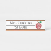 Personalisierter Lehrer Name Klasse zurück zur Sch Schreibtischnamensplakette (Vorderseite )