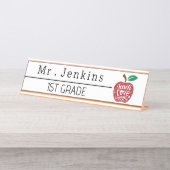 Personalisierter Lehrer Name Klasse zurück zur Sch Schreibtischnamensplakette (Vorderseite )