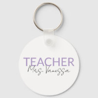 Personalisierter Lehrer-Name-Schlüsselanhänger, Re