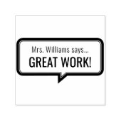 Personalisierter Lehrer Name Schule Hausaufgaben B Permastempel (Design)