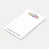 Personalisierter Lehrer - Niedlich Post-it Klebezettel (angewinkelt)