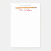 Personalisierter Lehrer Notepad Illustrierter Stif Post-it Klebezettel (Vorderseite)