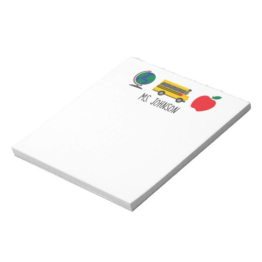 Personalisierter Lehrer Notepad, Lehrergeschenk Notizblock (Rotiert)