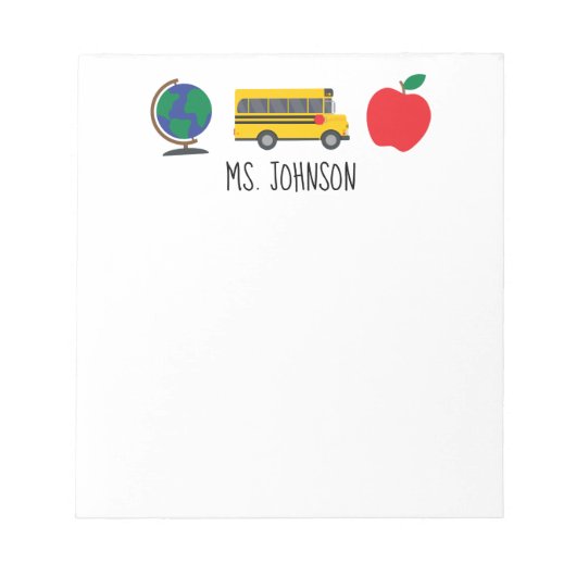 Personalisierter Lehrer Notepad, Lehrergeschenk Notizblock (Vorderseite)